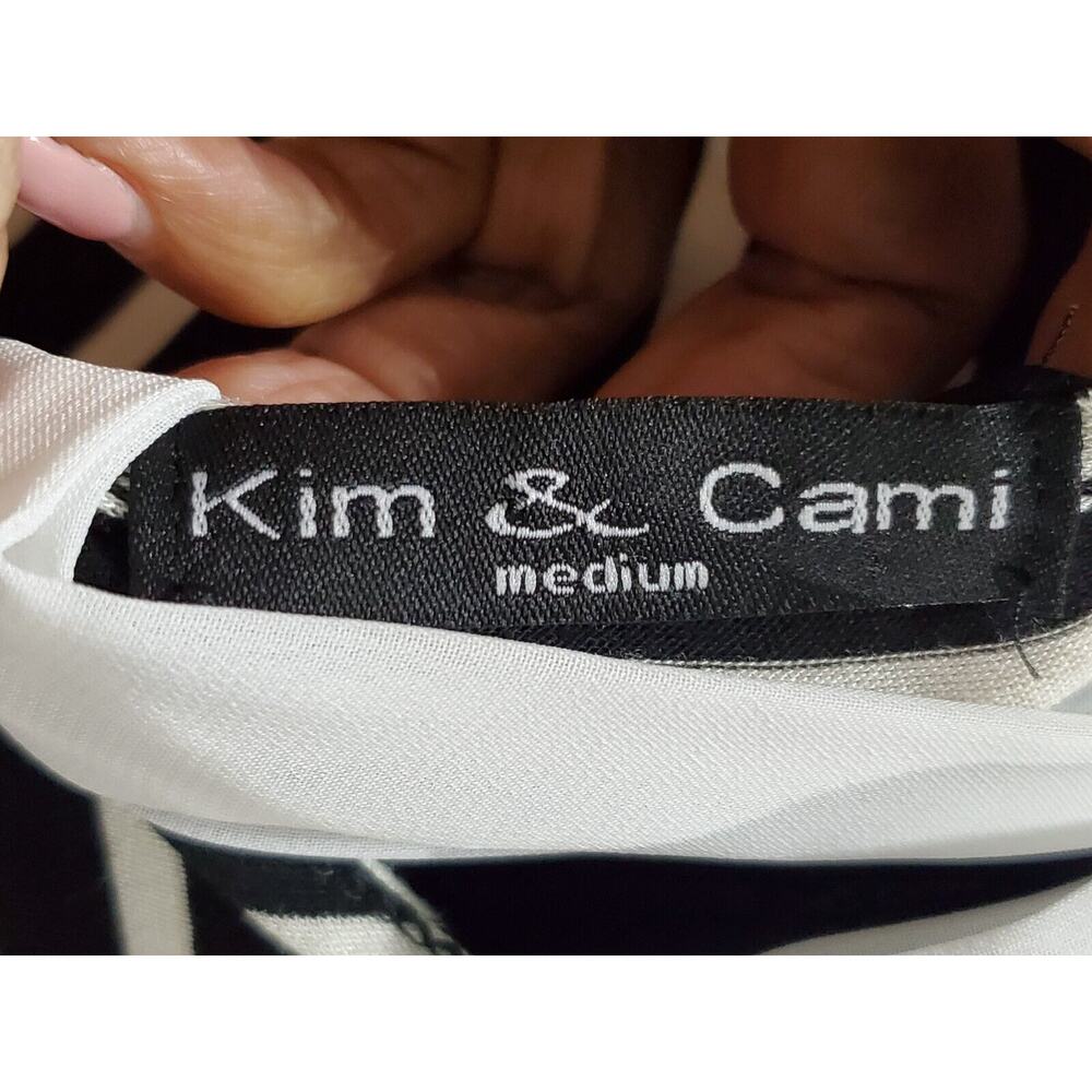 Kim & Cami Women's Black Polyester Round Neck Short Sleeve Casual Top Blouse M - Picture 8 of 11